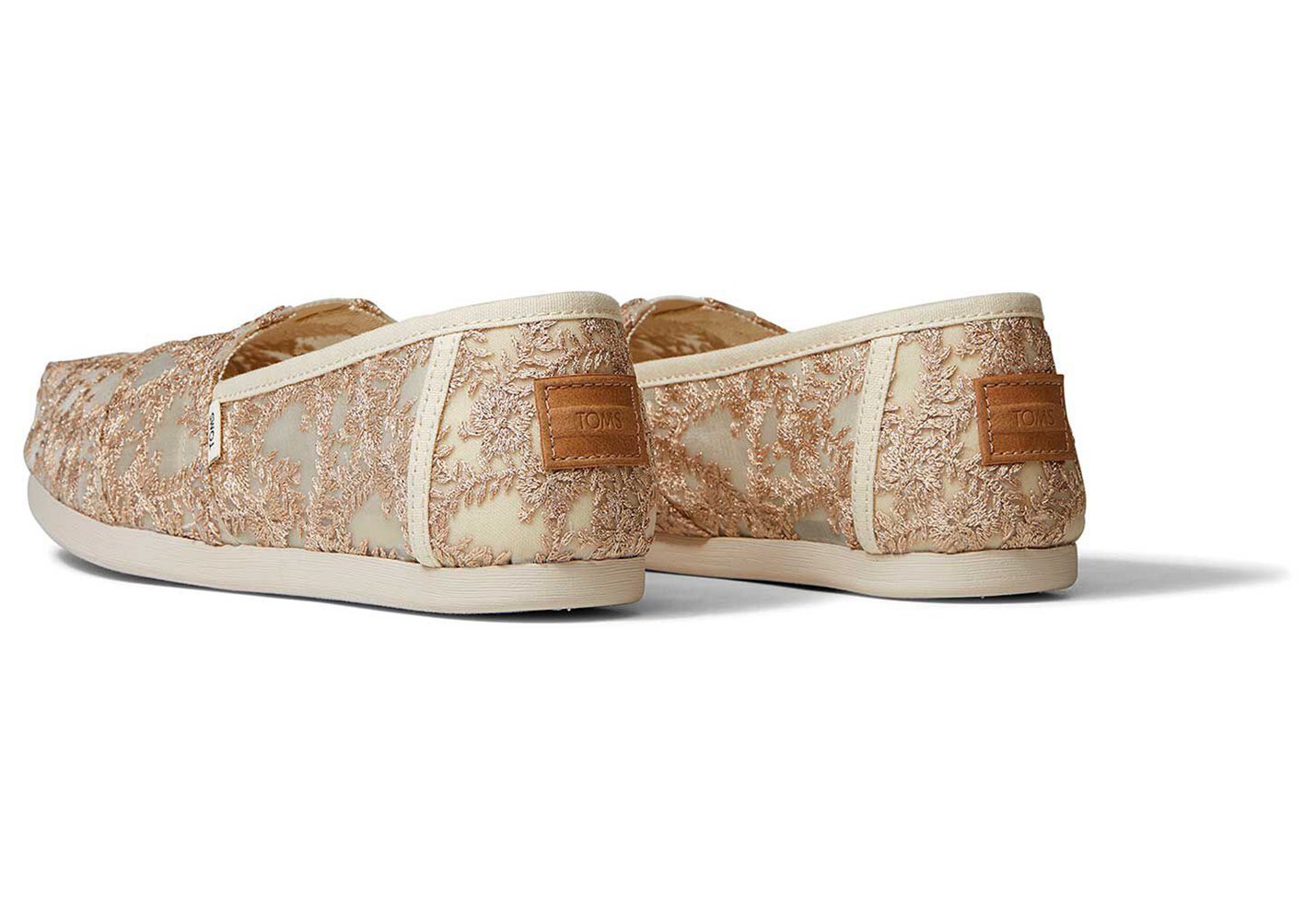 Toms Espadryle Damskie Beżowe - Alpargata Lace - 76NGKIEMW